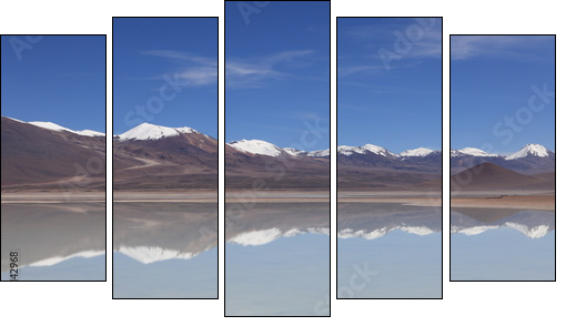 Laguna Verde Bolivien  - Obraz pięcioczęściowy, Pentaptyk