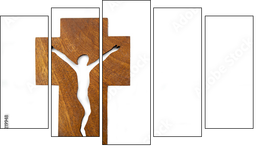 Modern Crucifix  - Obraz pięcioczęściowy, Pentaptyk