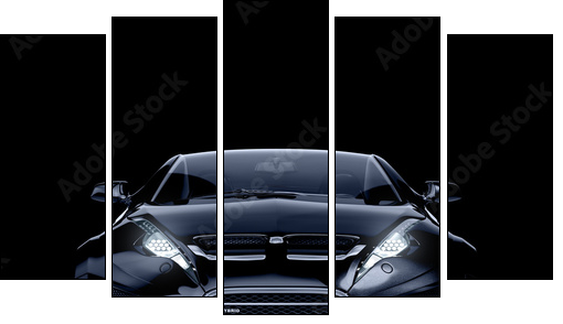 Brandless sports car  - Obraz pięcioczęściowy, Pentaptyk