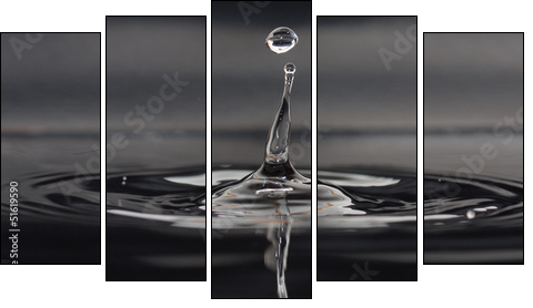 Goccia d'acqua  - Obraz pięcioczęściowy, Pentaptyk