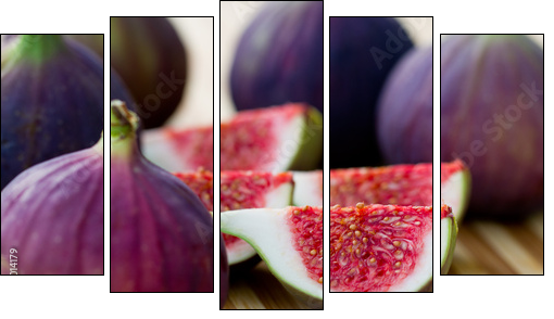Ripe Fig Fruits  - Obraz pięcioczęściowy, Pentaptyk