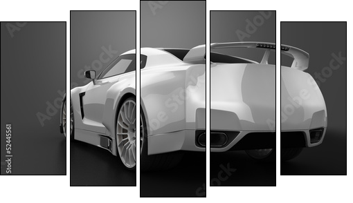 concept car  - Obraz pięcioczęściowy, Pentaptyk