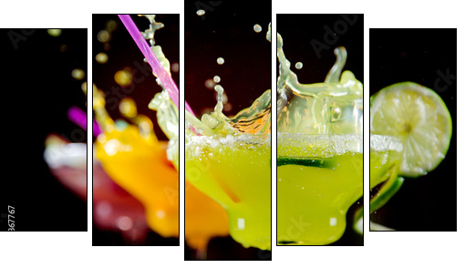 Fruit cocktails  - Obraz pięcioczęściowy, Pentaptyk