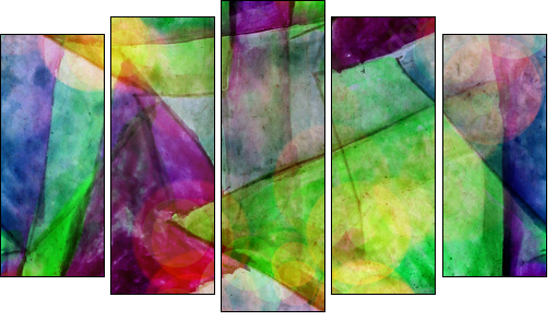 sunlight macro green, purple watercolor seamless texture paint s - Obraz pięcioczęściowy, Pentaptyk