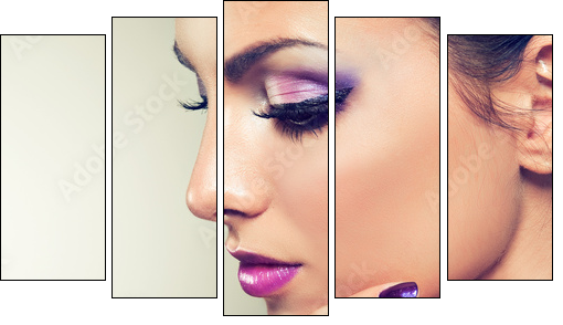 Beauty Portrait  - Obraz pięcioczęściowy, Pentaptyk