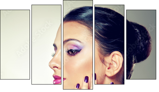 Beauty Portrait  - Obraz pięcioczęściowy, Pentaptyk