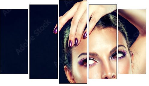 Beauty Portrait  - Obraz pięcioczęściowy, Pentaptyk