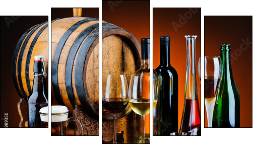 Alcoholic drinks  - Obraz pięcioczęściowy, Pentaptyk