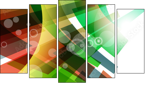 abstract background  - Obraz pięcioczęściowy, Pentaptyk