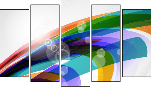 Abstract background, vector illustration  - Obraz pięcioczęściowy, Pentaptyk
