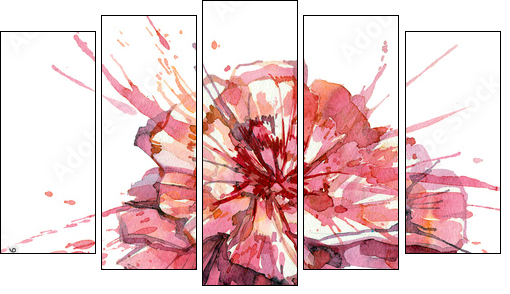 flower  - Obraz pięcioczęściowy, Pentaptyk