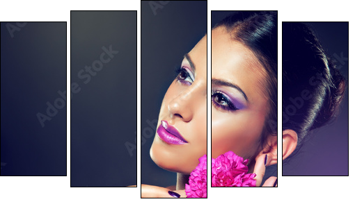 Beauty Portrait  - Obraz pięcioczęściowy, Pentaptyk