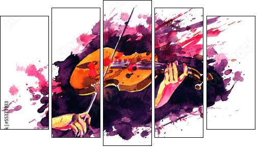 violin  - Obraz pięcioczęściowy, Pentaptyk