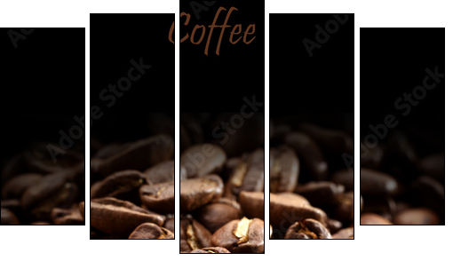 coffee  - Obraz pięcioczęściowy, Pentaptyk