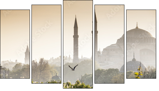 Sultanahmet Camii / Blue Mosque, Istanbul, Turkey  - Obraz pięcioczęściowy, Pentaptyk