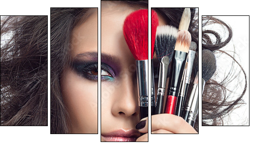 woman beauty  - Obraz pięcioczęściowy, Pentaptyk
