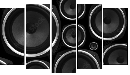 Speakers abstract background  - Obraz pięcioczęściowy, Pentaptyk