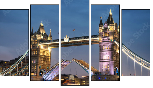 Tower Bridge  - Obraz pięcioczęściowy, Pentaptyk