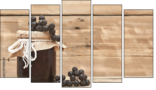 Black chokeberry jam  - Obraz pięcioczęściowy, Pentaptyk