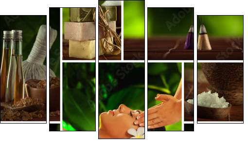 spa mix  - Obraz pięcioczęściowy, Pentaptyk