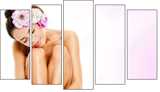 beautiful female figure. perfect skin.  - Obraz pięcioczęściowy, Pentaptyk