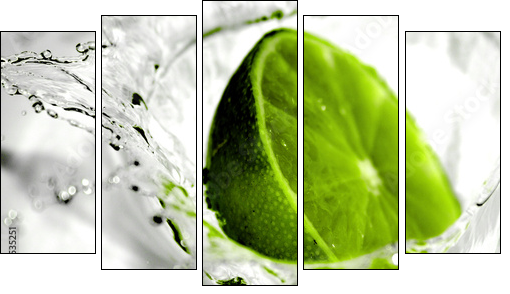 lime light  - Obraz pięcioczęściowy, Pentaptyk