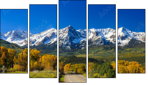 Road in Colorado  - Obraz pięcioczęściowy, Pentaptyk