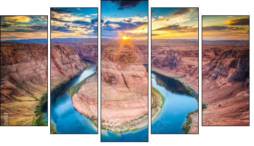 Horseshoe Bend, Grand Canyon  - Obraz pięcioczęściowy, Pentaptyk