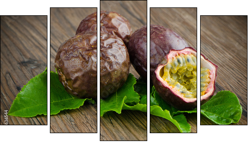 Passion fruits  - Obraz pięcioczęściowy, Pentaptyk
