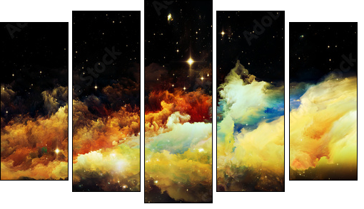 Advance of Nebula  - Obraz pięcioczęściowy, Pentaptyk