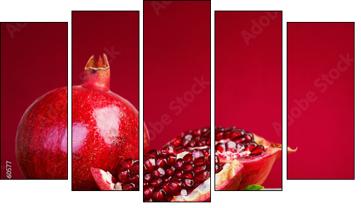 pomegranate fruit  - Obraz pięcioczęściowy, Pentaptyk
