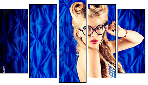 smart blonde  - Obraz pięcioczęściowy, Pentaptyk
