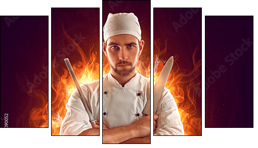 Cook Hero  - Obraz pięcioczęściowy, Pentaptyk