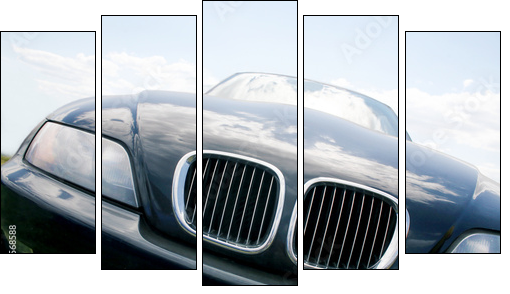 modern car  - Obraz pięcioczęściowy, Pentaptyk