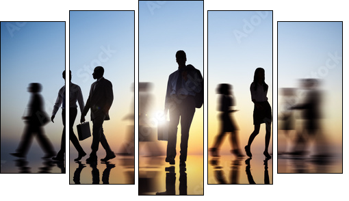 Business Travelling  - Obraz pięcioczęściowy, Pentaptyk