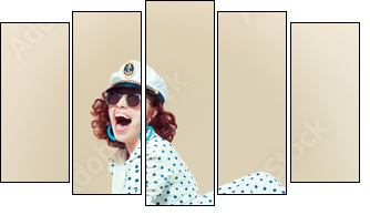 Pin-up girl. American style  - Obraz pięcioczęściowy, Pentaptyk