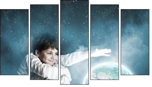 Night dreaming  - Obraz pięcioczęściowy, Pentaptyk