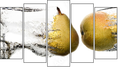 Pears strike  - Obraz pięcioczęściowy, Pentaptyk