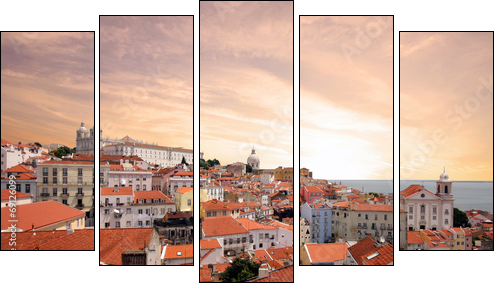 Portugal - Lisbon  - Obraz pięcioczęściowy, Pentaptyk