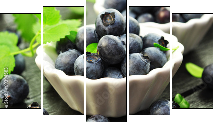 Blaubeeren  - Obraz pięcioczęściowy, Pentaptyk