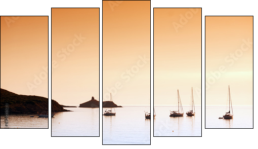 littoral du cap Corse  - Obraz pięcioczęściowy, Pentaptyk