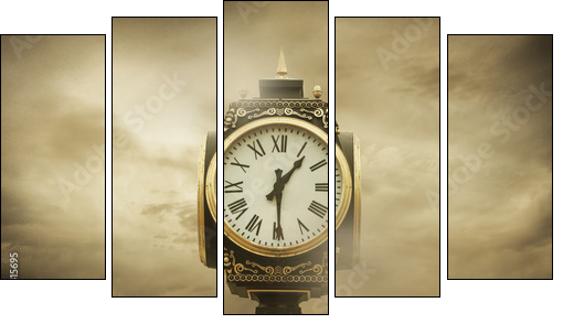 Time and Clouds  - Obraz pięcioczęściowy, Pentaptyk