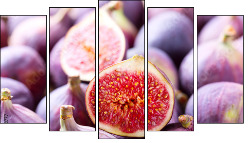 fresh figs  - Obraz pięcioczęściowy, Pentaptyk