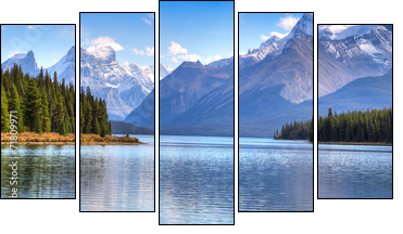Maligne Lake  - Obraz pięcioczęściowy, Pentaptyk