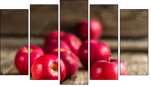 Apples  - Obraz pięcioczęściowy, Pentaptyk