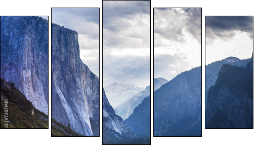 El Capitan, Yosemite national park, California, usa  - Obraz pięcioczęściowy, Pentaptyk
