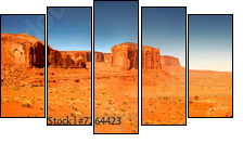 Niezwykła kraina Monument Valley- Arizona
 - Obraz pięcioczęściowy, Pentaptyk