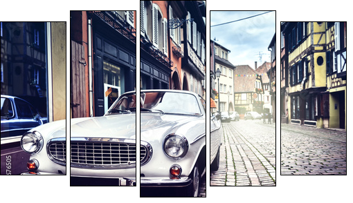 Old timer – maska retro samochodu - Obraz pięcioczęściowy, Pentaptyk