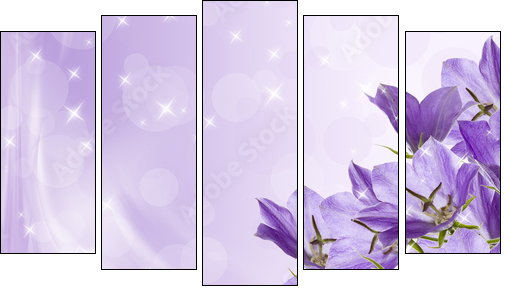 lilac bells  - Obraz pięcioczęściowy, Pentaptyk