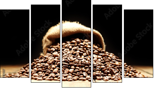 cafe  - Obraz pięcioczęściowy, Pentaptyk